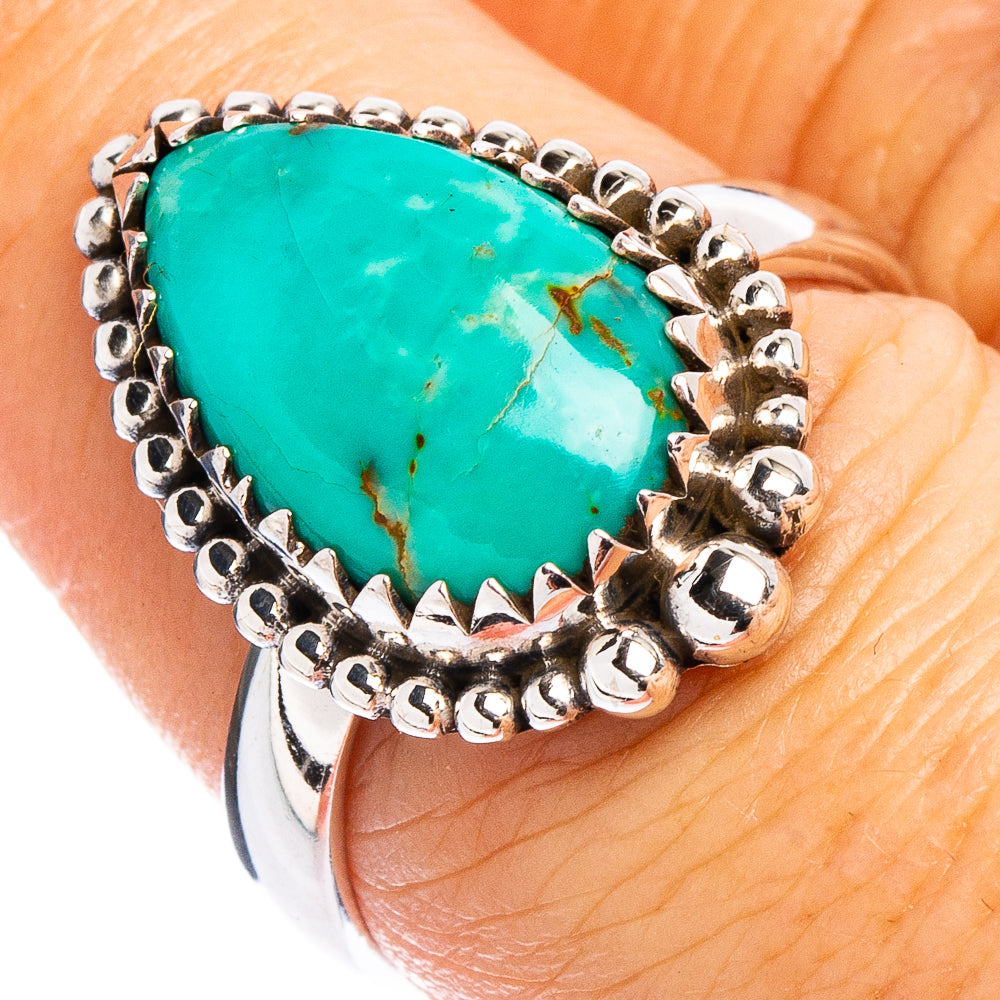 Rare Kingman Turquoise Ring Size 7.75 (.925 Sterling Silver)