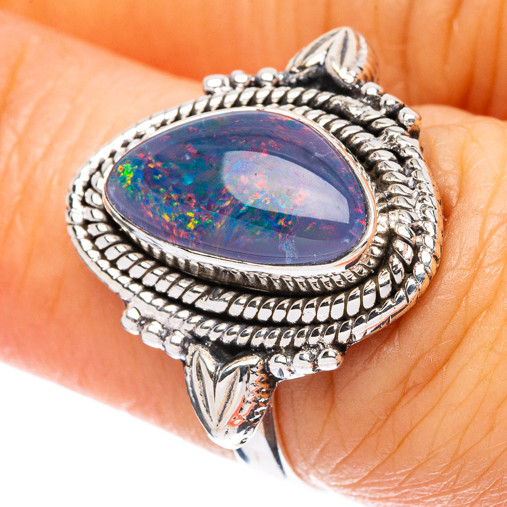 Rare Triplet Opal Ring Size 6.75 (925 Sterling Silver) R4396