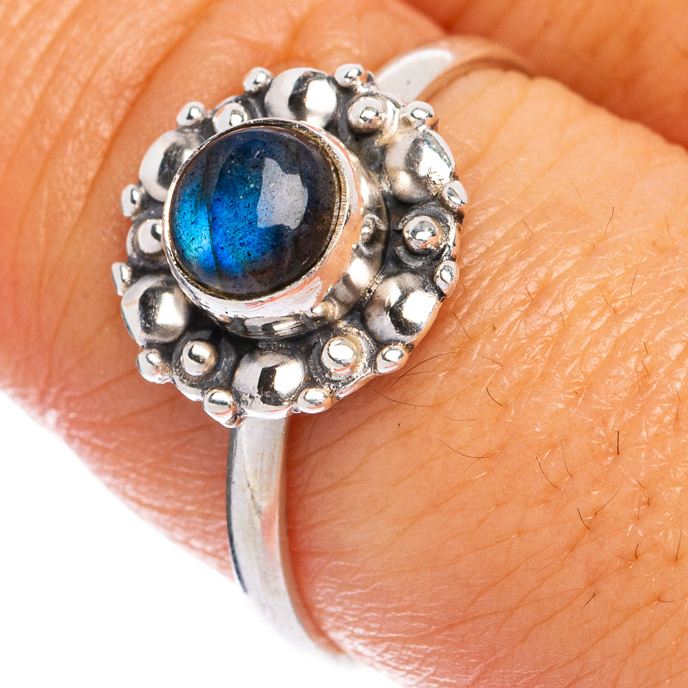 Labradorite Dainty Ring Size 9.25 (925 Sterling Silver) R145375
