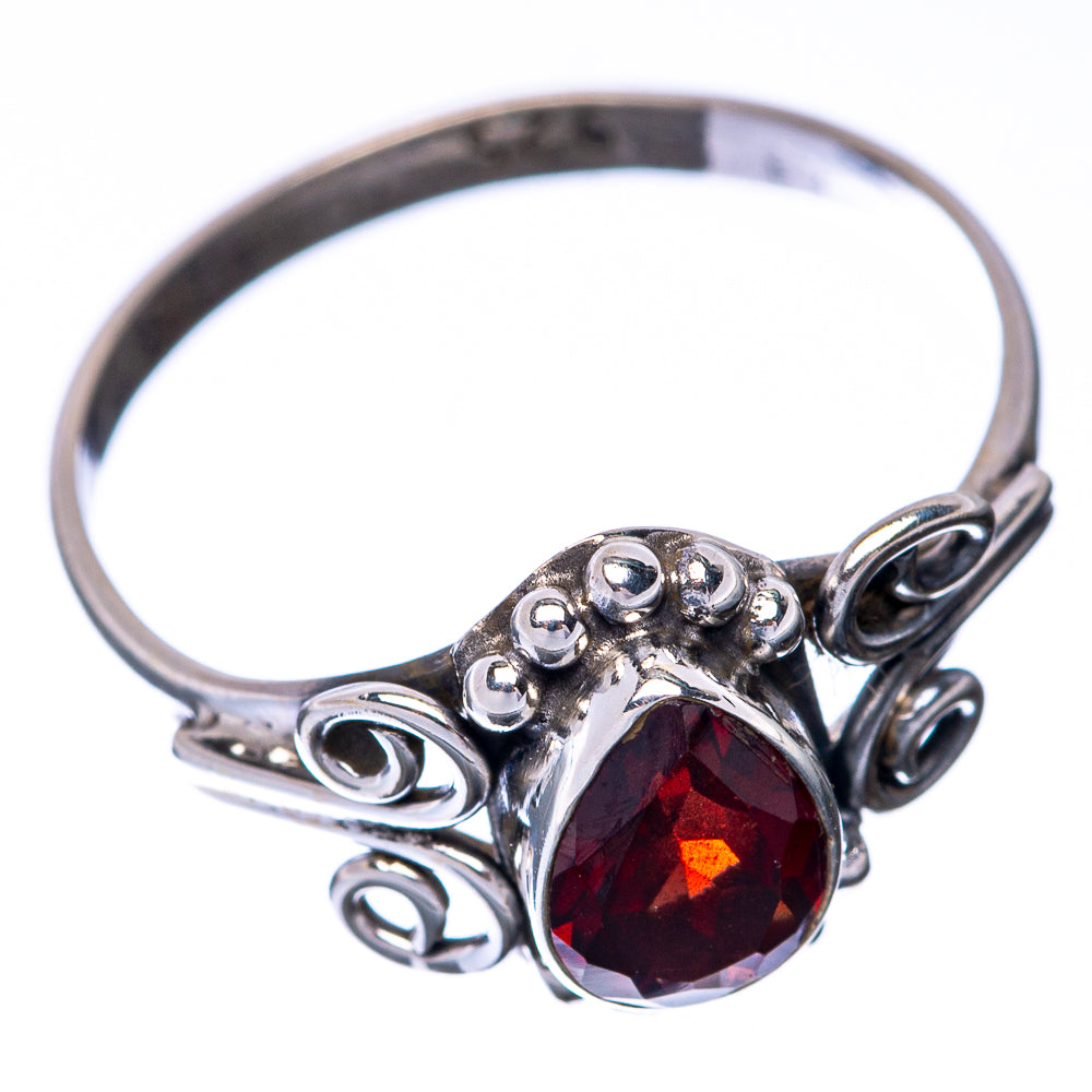 Garnet Dainty Ring Size 6.5 (925 Sterling Silver) R145222