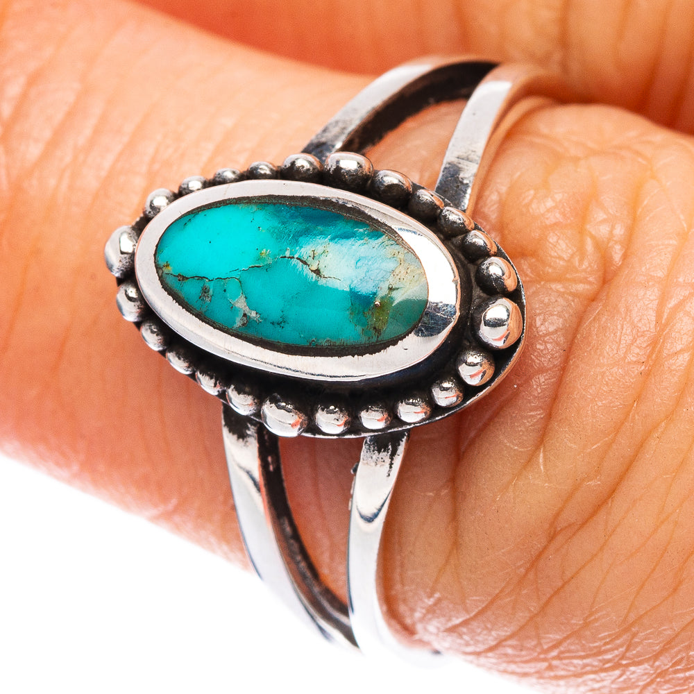 Arizona Turquoise 925 Sterling Silver Ring Size 6.75 Ana Co R2525