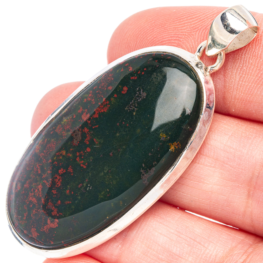 Bloodstone Pendant 2" (925 Sterling Silver) P44631