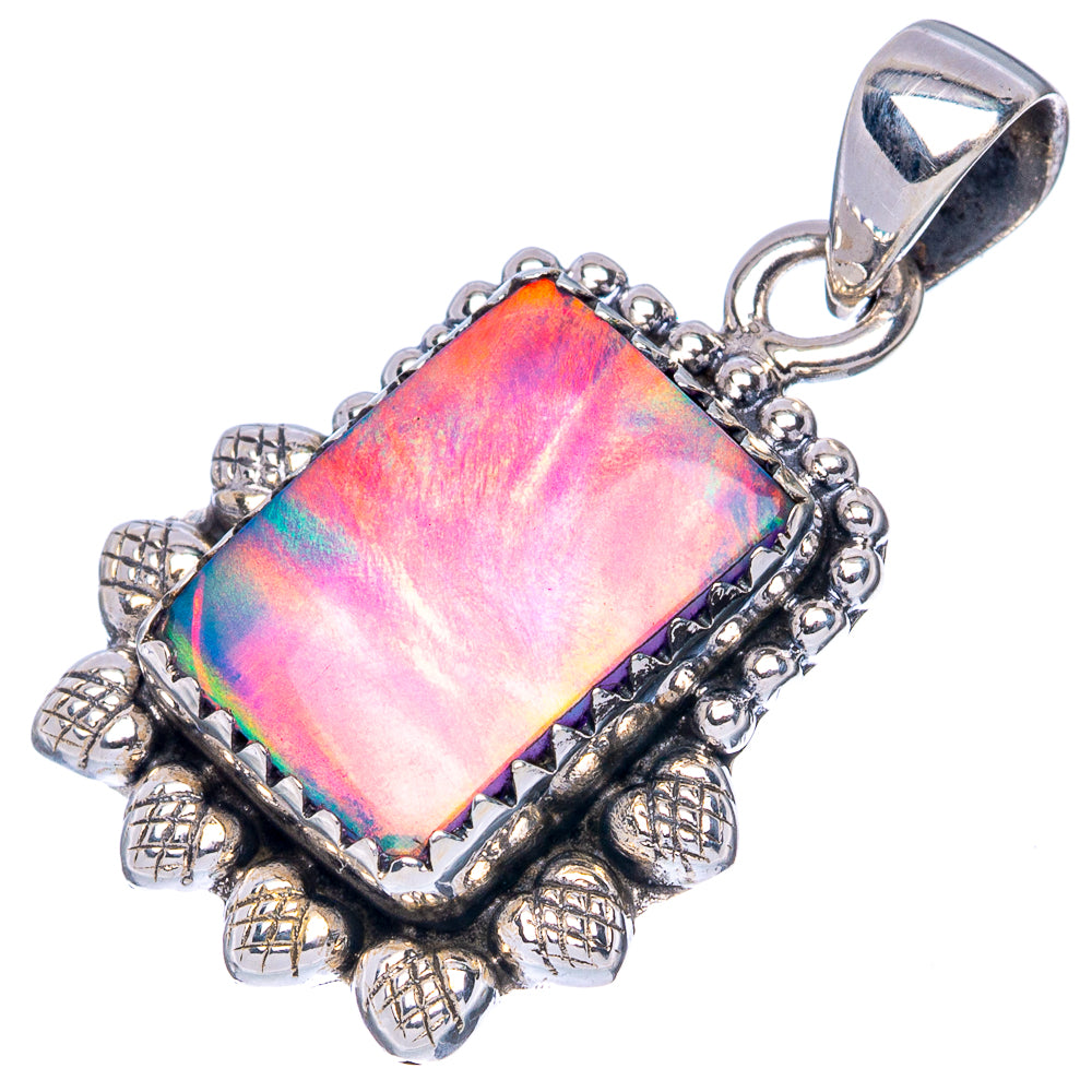 Value Aura Opal Pendant 1 1/4" (925 Sterling Silver) P42185