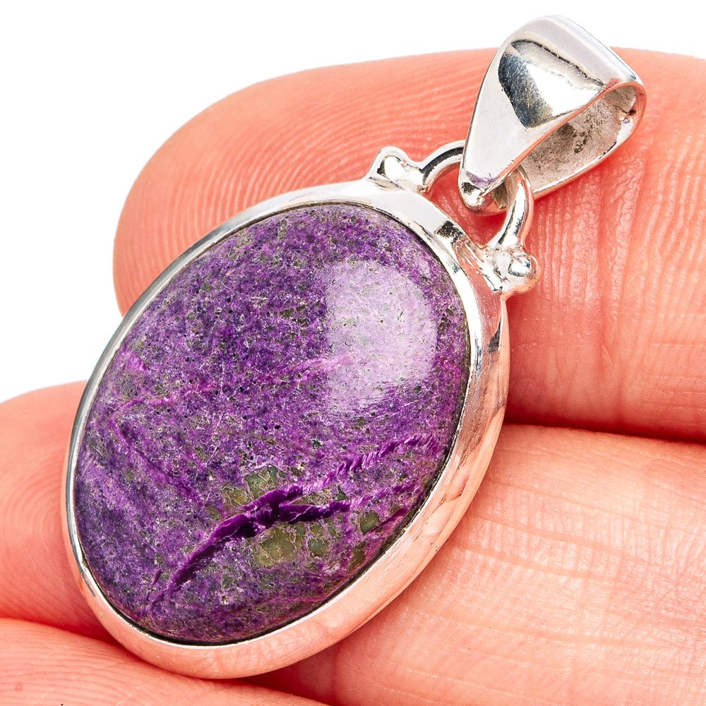 Stichtite Pendant 1 1/4" (.925 Sterling Silver)