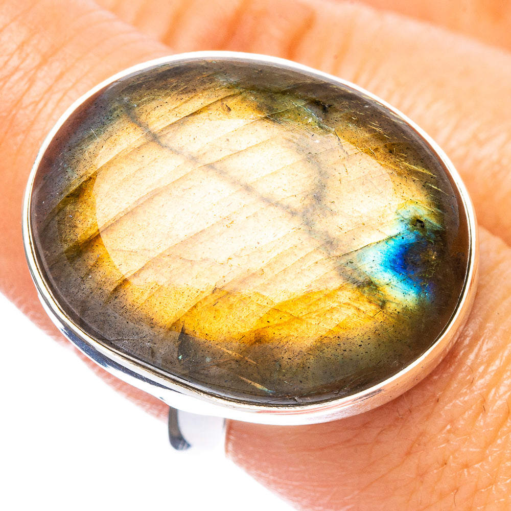 Labradorite Ring Size 9.5 (925 Sterling Silver) R4712