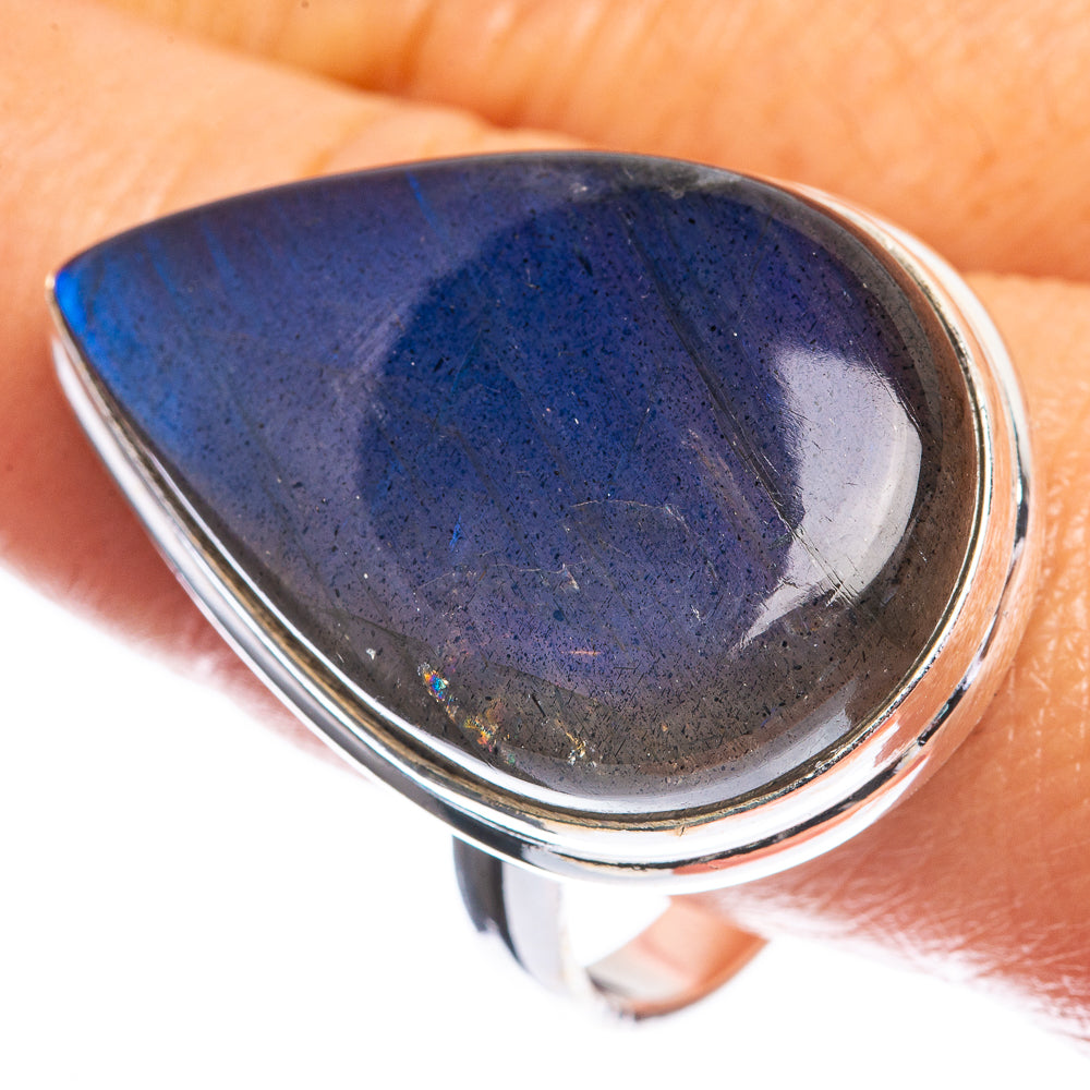 Large Labradorite 925 Sterling Silver Ring Size 12