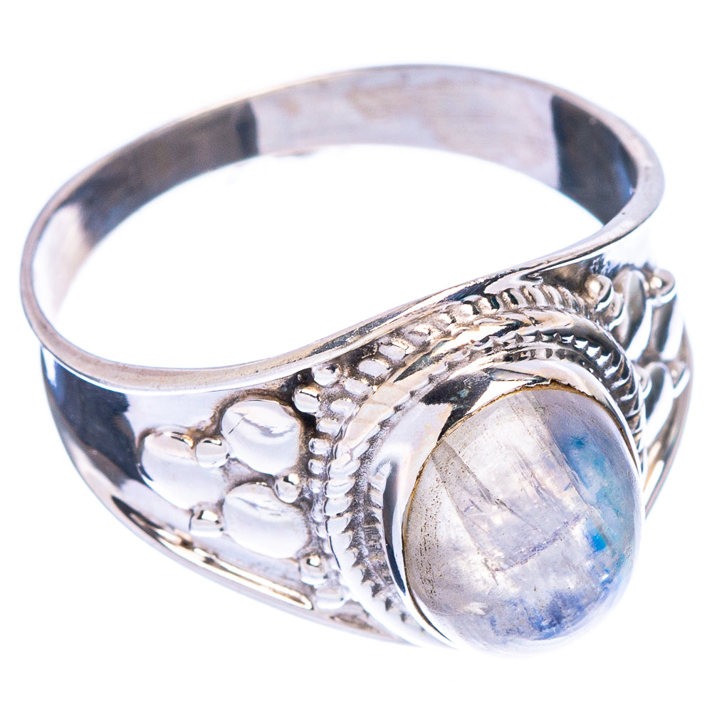 Rainbow Moonstone Ring Size 8.5 (925 Sterling Silver) R147018