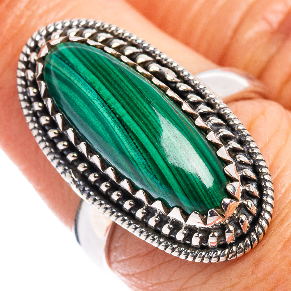 Malachite Ring Size 7 (.925 Sterling Silver)