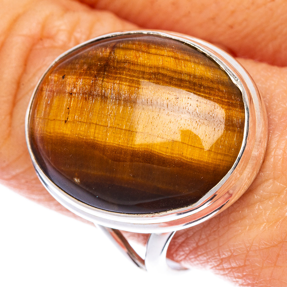 Tiger Eye Ring Size 10.25 (925 Sterling Silver) R1452