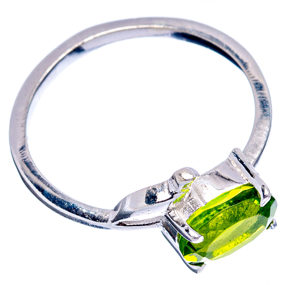 Peridot Bird Dainty Ring Size 6.5 (.925 Sterling Silver)