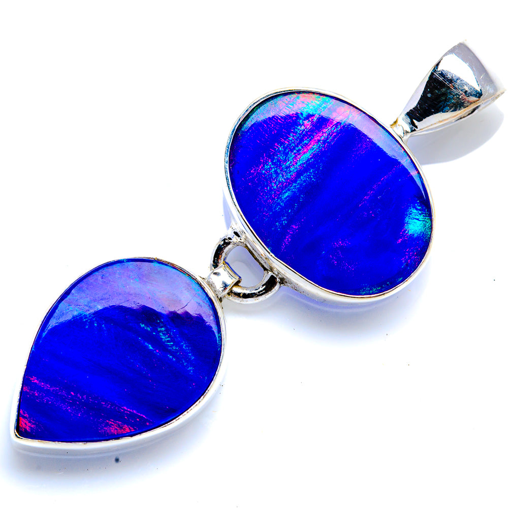 Aura Opal 925 Sterling Silver Pendant 1 3/4" (925 Sterling Silver) PD38394