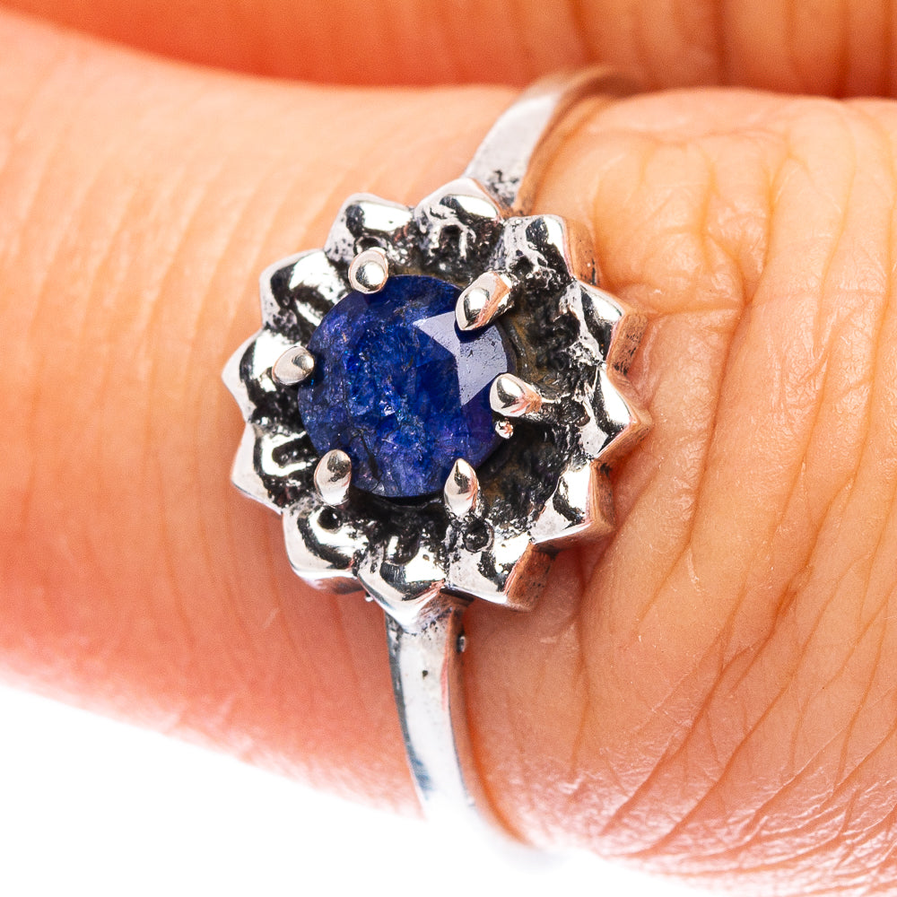 Dainty Blue Sillimanite Ring Size 7 (.925 Sterling Silver)
