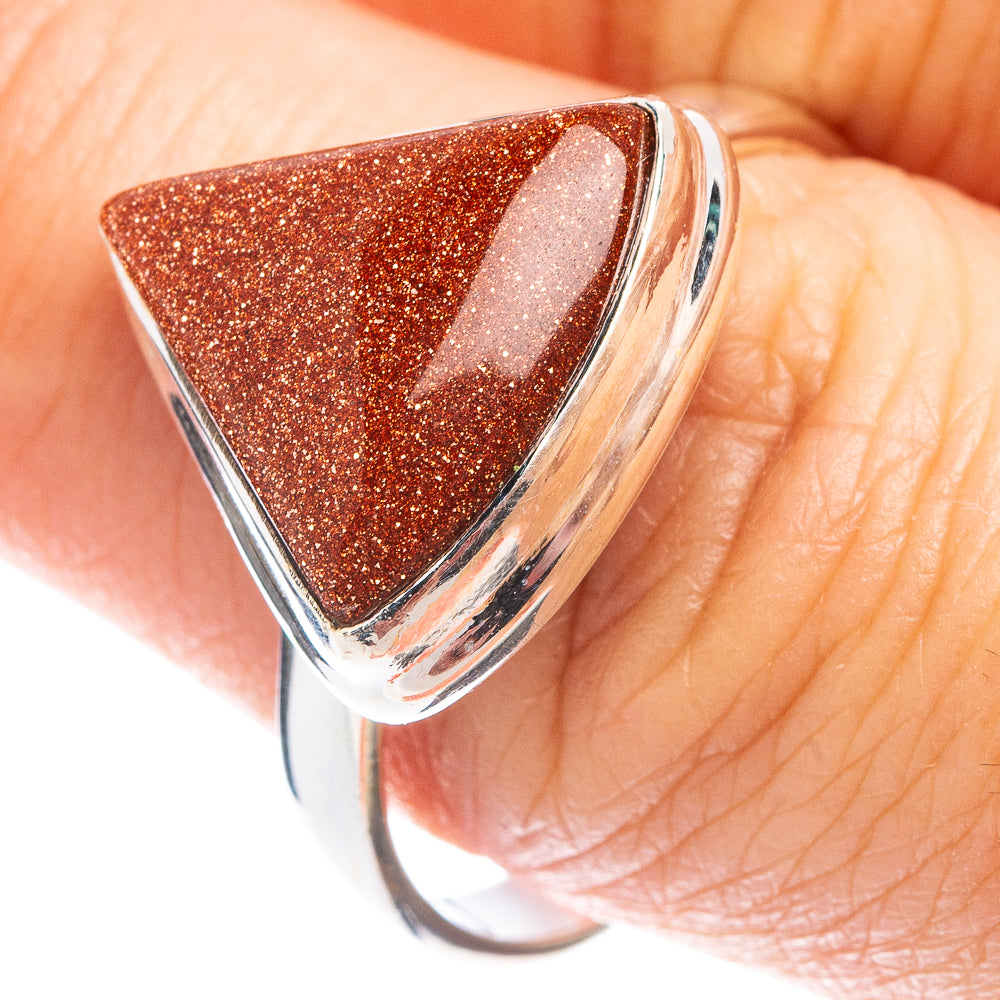 Goldstone Ring Size 10 (.925 Sterling Silver)