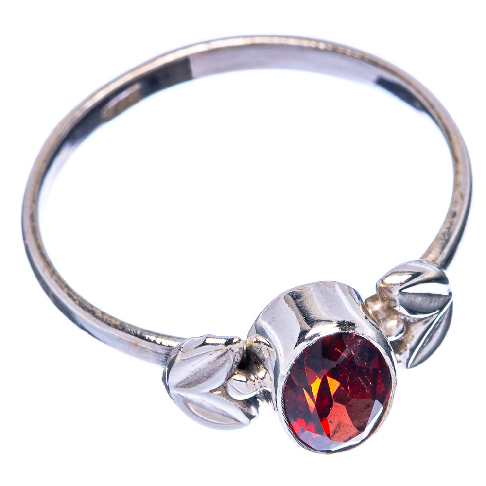Garnet Dainty Ring Size 7.75 (925 Sterling Silver) R145799