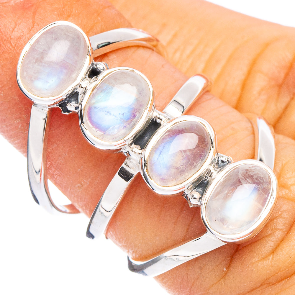 Rainbow Moonstone 925 Sterling Silver Premium Ring Size 5.75 (925 Sterling Silver) R6598