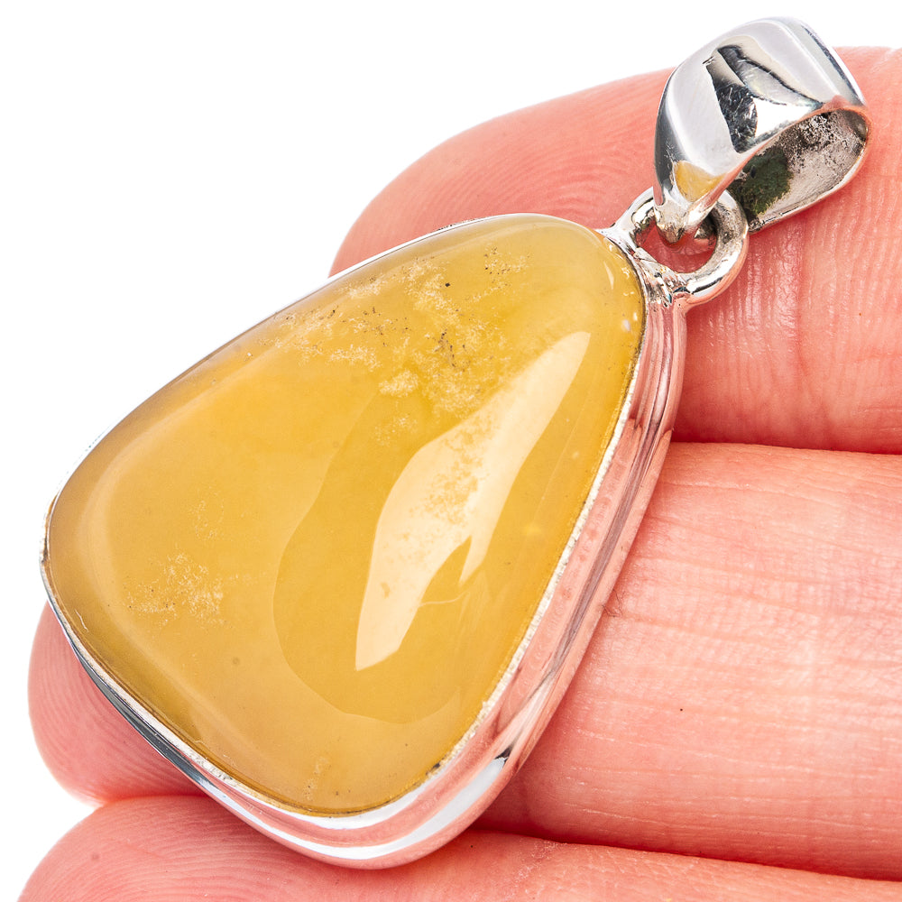 Amber Pendant 1 3/8" (925 Sterling Silver) P41314