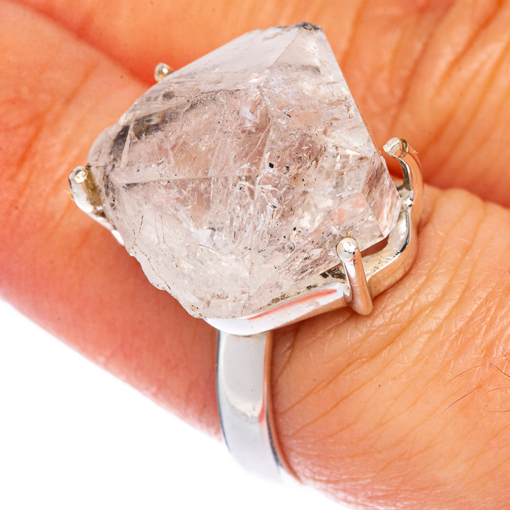 Herkimer Diamond Ring Size 7.75 (925 Sterling Silver) R1402