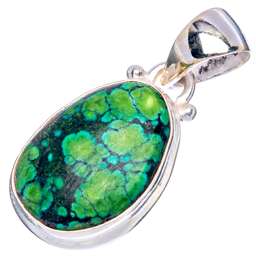 Rare Arizona Spiderweb Turquoise Pendants 1 1/8" (925 Sterling Silver) P43245