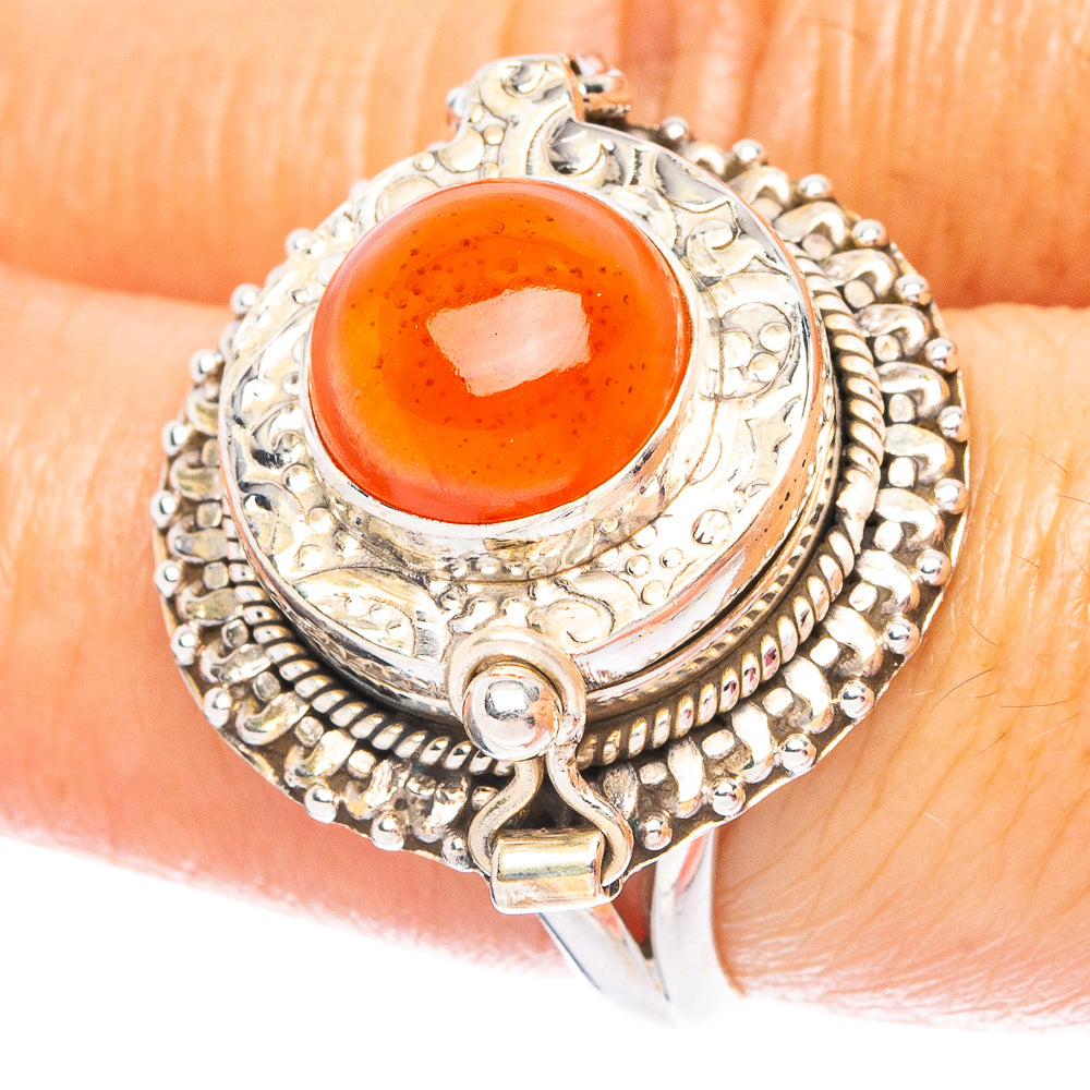 Carnelian Posion 925 Sterling Silver Ring Size 7.75 (925 Sterling Silver) R6185