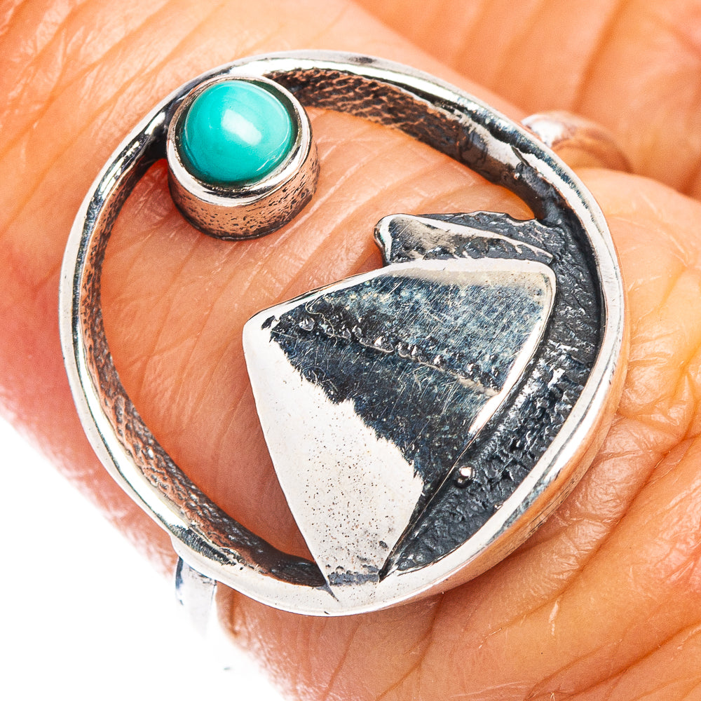 Turquoise Mountain Dainty Ring Size 6.5 (.925 Sterling Silver)
