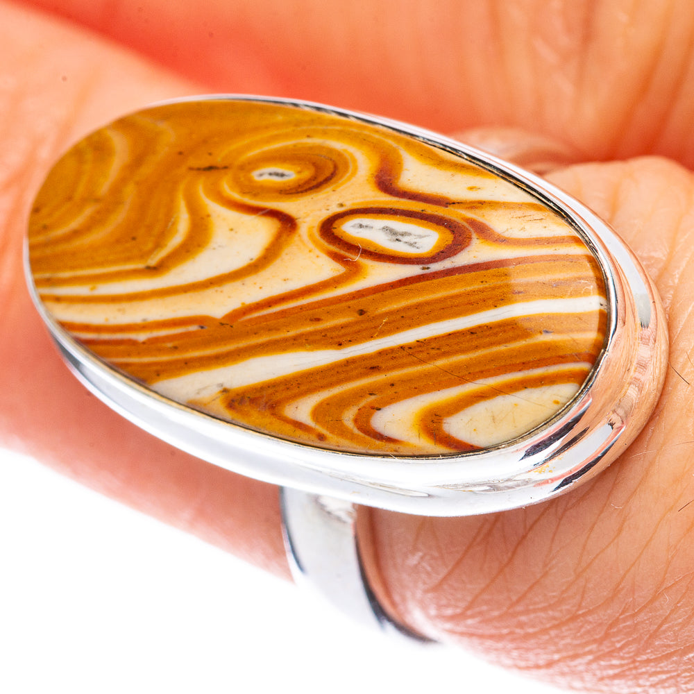 Snake Skin Jasper Ring Size 7.25 (925 Sterling Silver) R2026