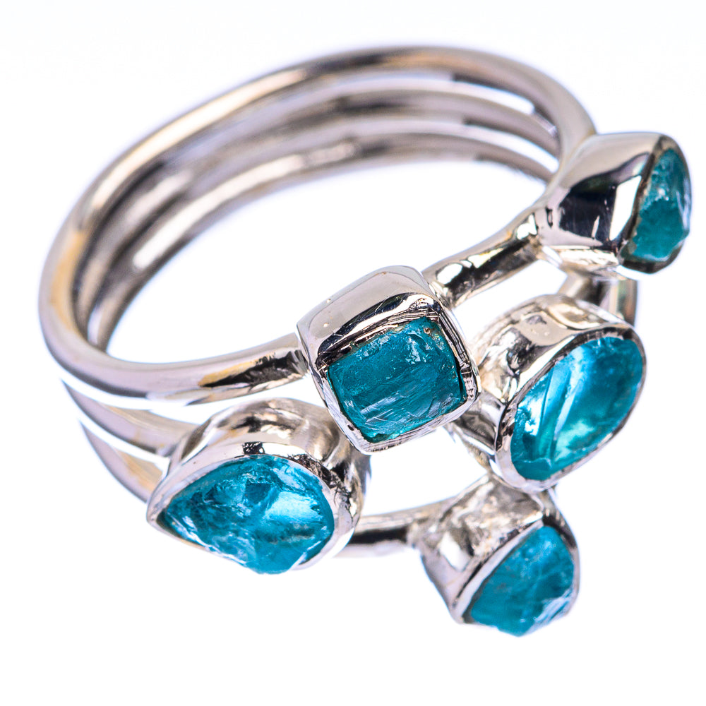 Premium Raw Blue Fluorite Ring Size 6 (925 Sterling Silver) R141812