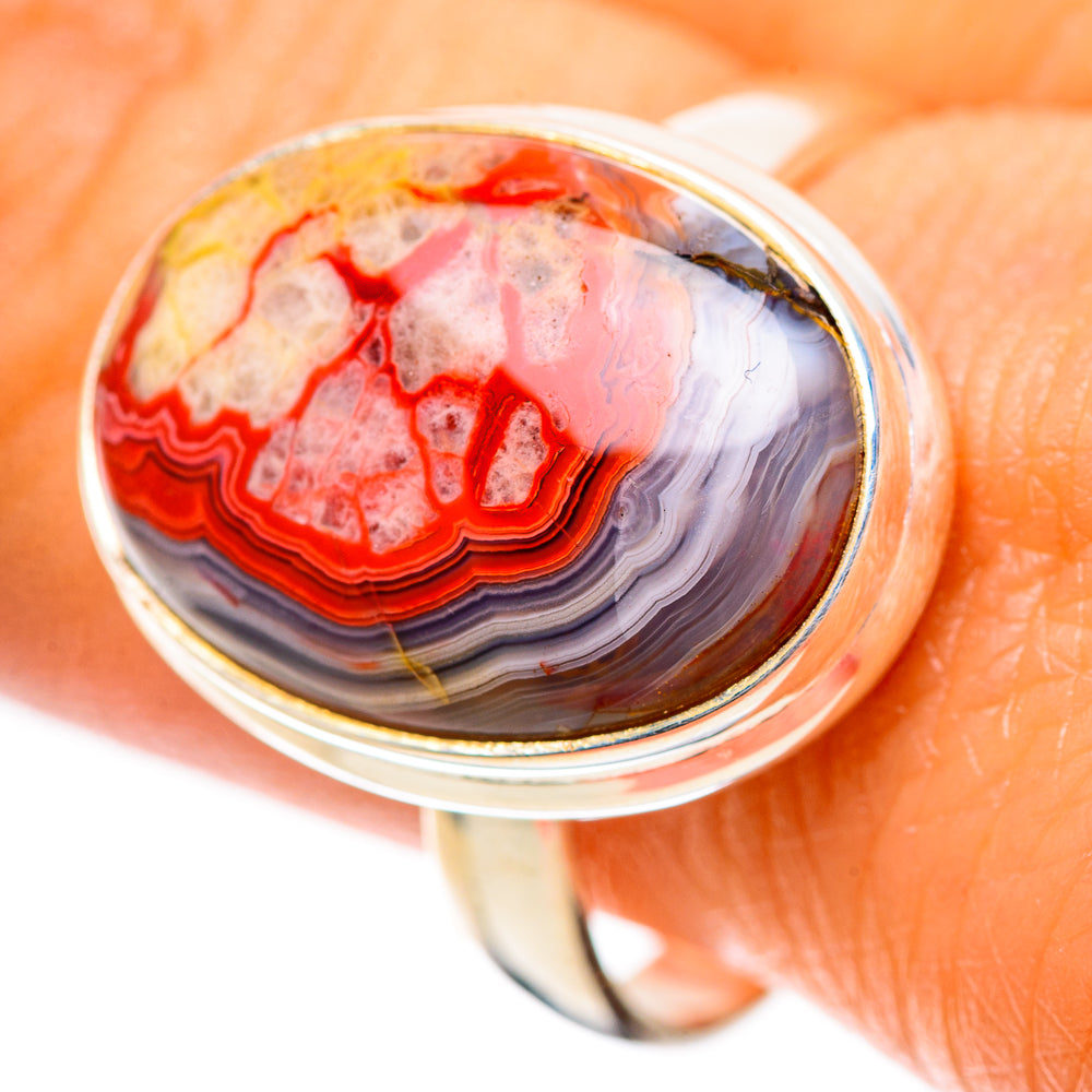 Crazy Lace Agate Ring Size 10 (925 Sterling Silver) RING139261