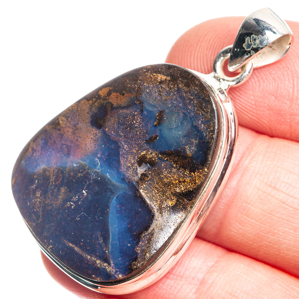 Boulder Opal Pendant 1 5/8" (925 Sterling Silver) P39103
