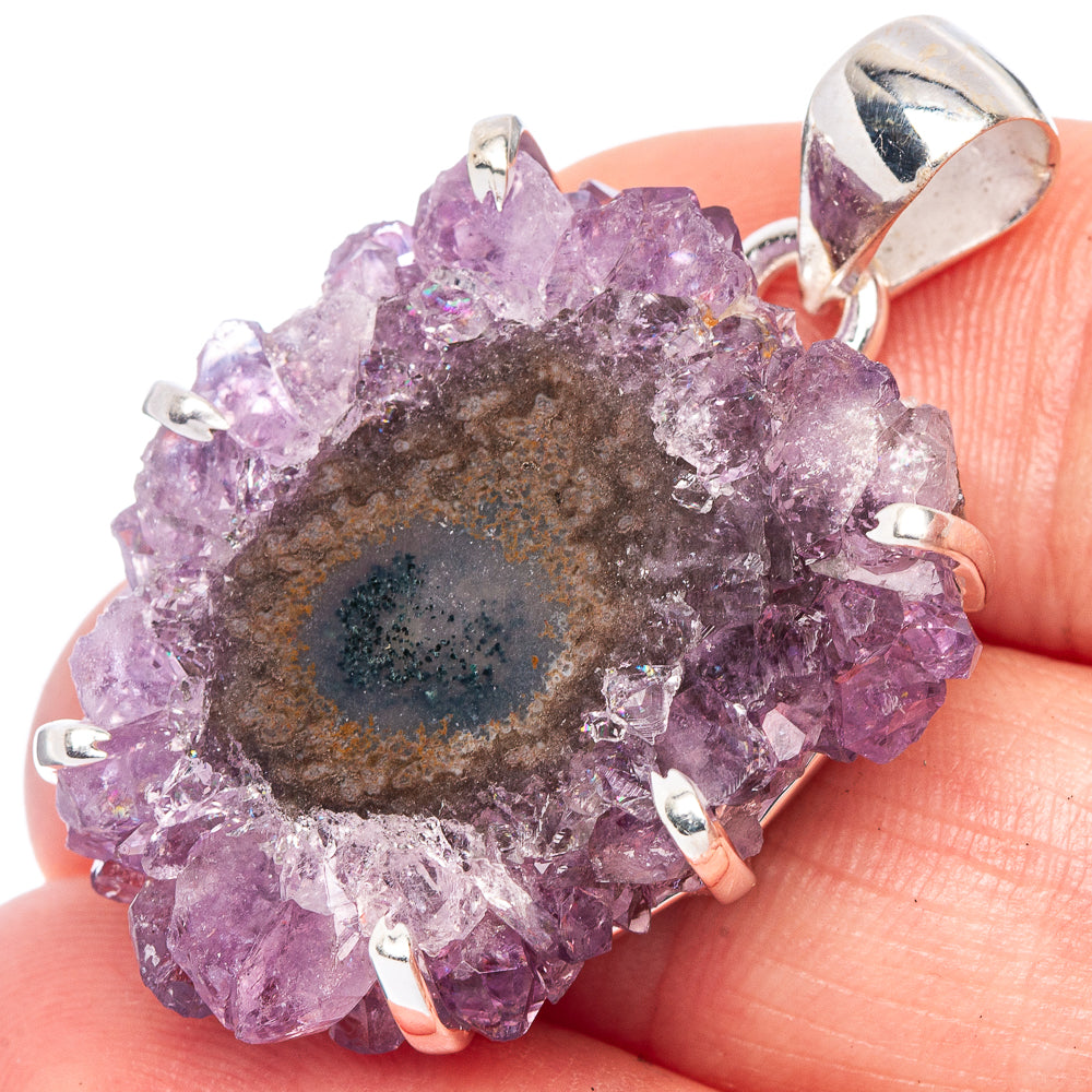 Amethyst Stalactite Pendant 1 1/2" (925 Sterling Silver) P41518