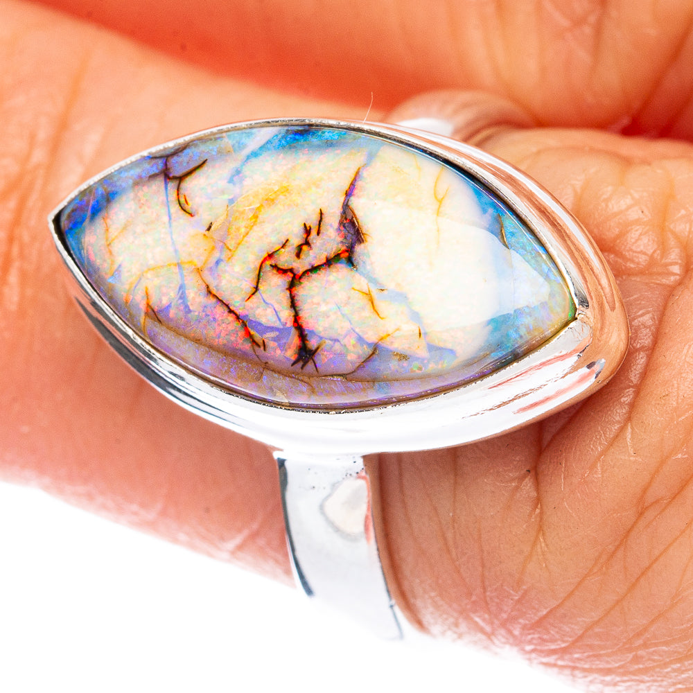 Rare Sterling Opal Ring Size 6.25 (925 Sterling Silver) R2844
