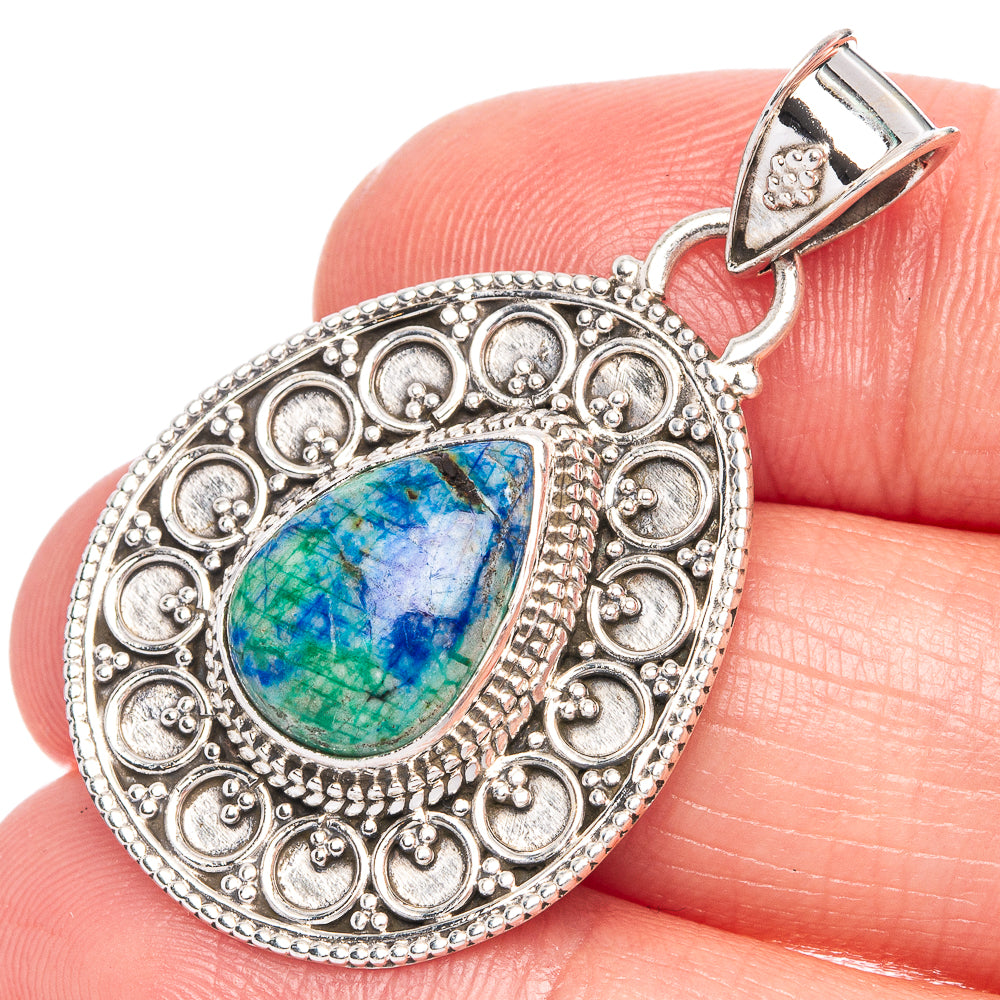 Blue Jasper Pendant 1 1/2" (925 Sterling Silver) P40206