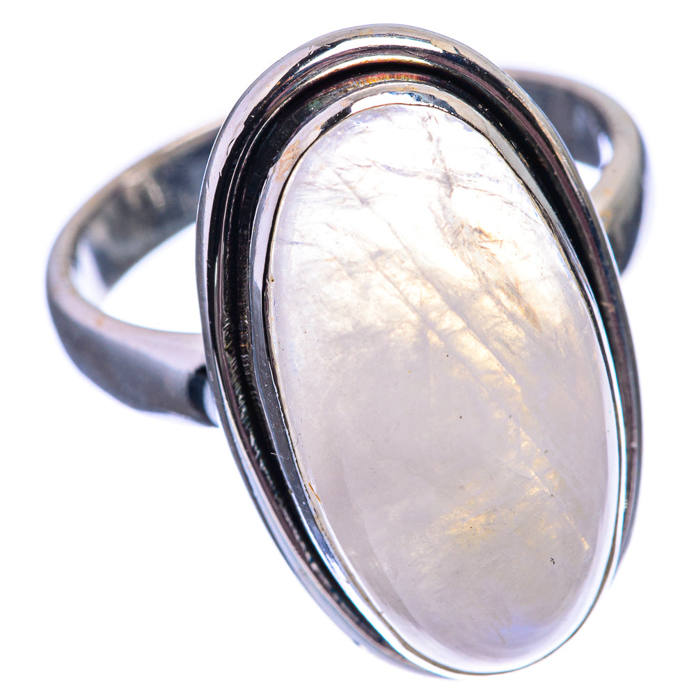 Rainbow Moonstone Ring Size 8.25 (925 Sterling Silver) R142162