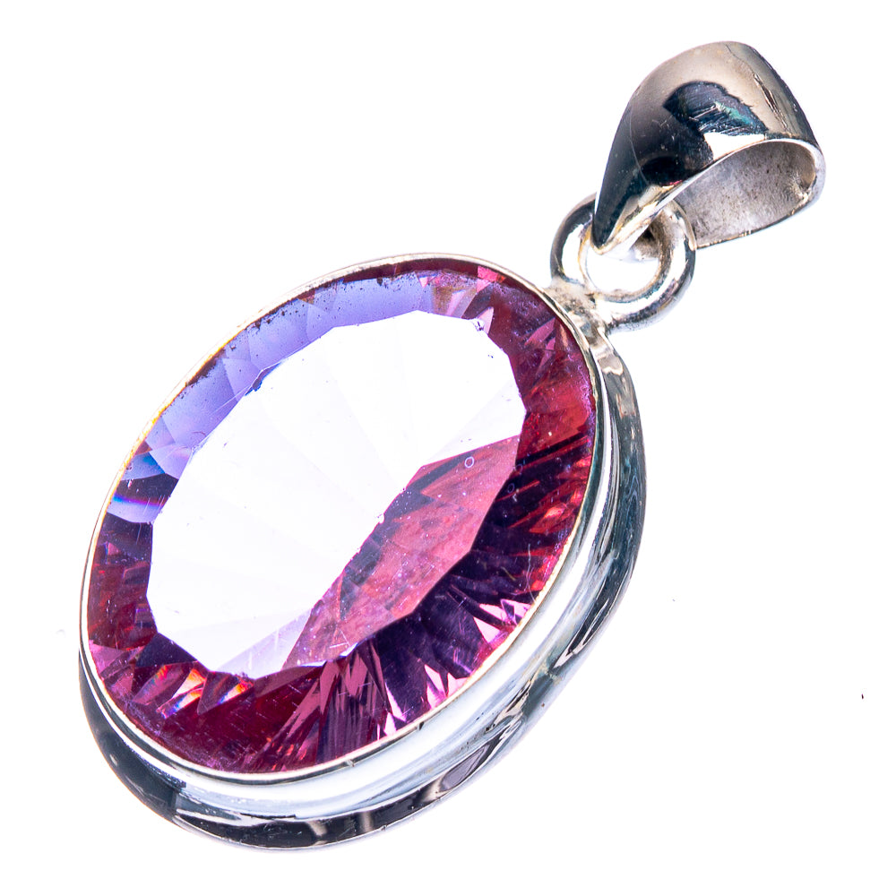 Faceted Color Change Alexandrite (Lab.) Pendant 1 1/8" (925 Sterling Silver) P39200