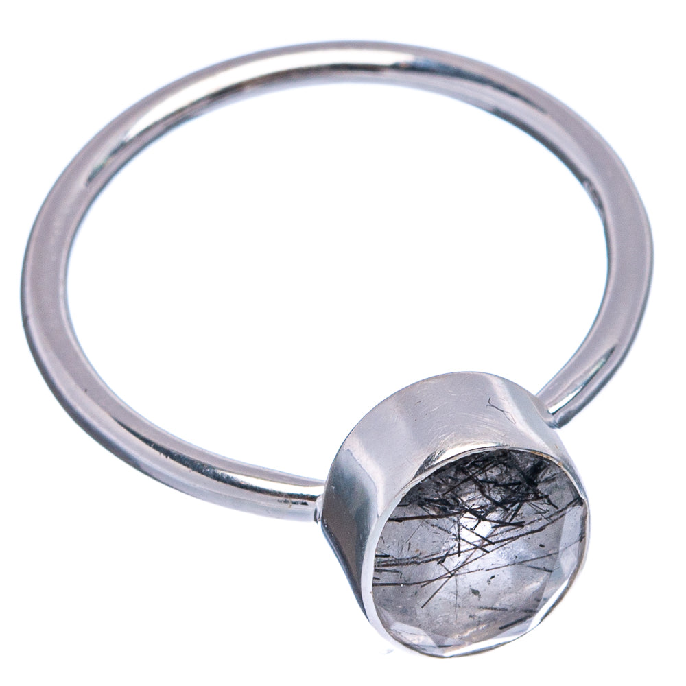 Tourmalinated Quartz Ring Size 8 (.925 Sterling Silver)
