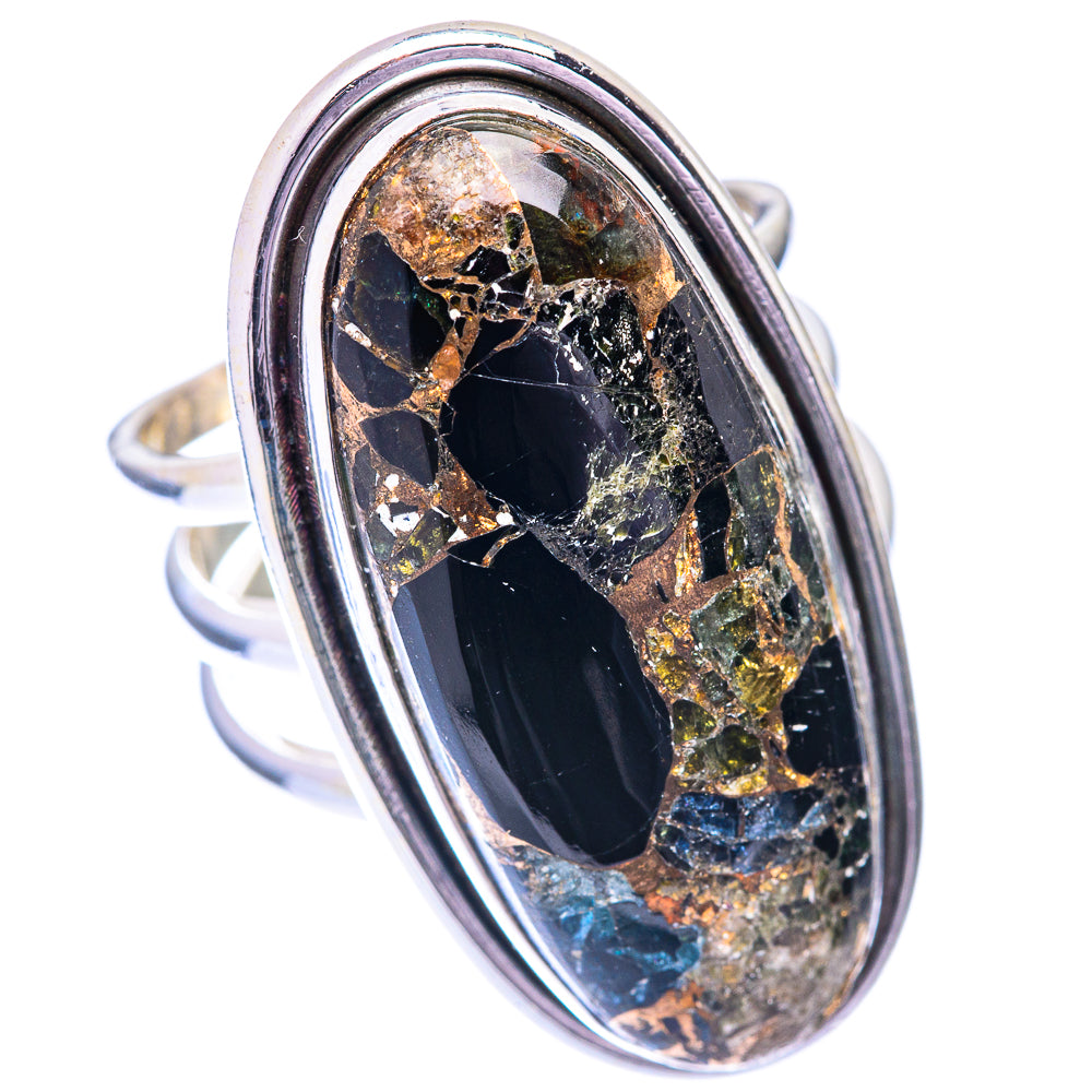 Large Mohave Black Onyx Ring Size 6.75 (925 Sterling Silver) R141011