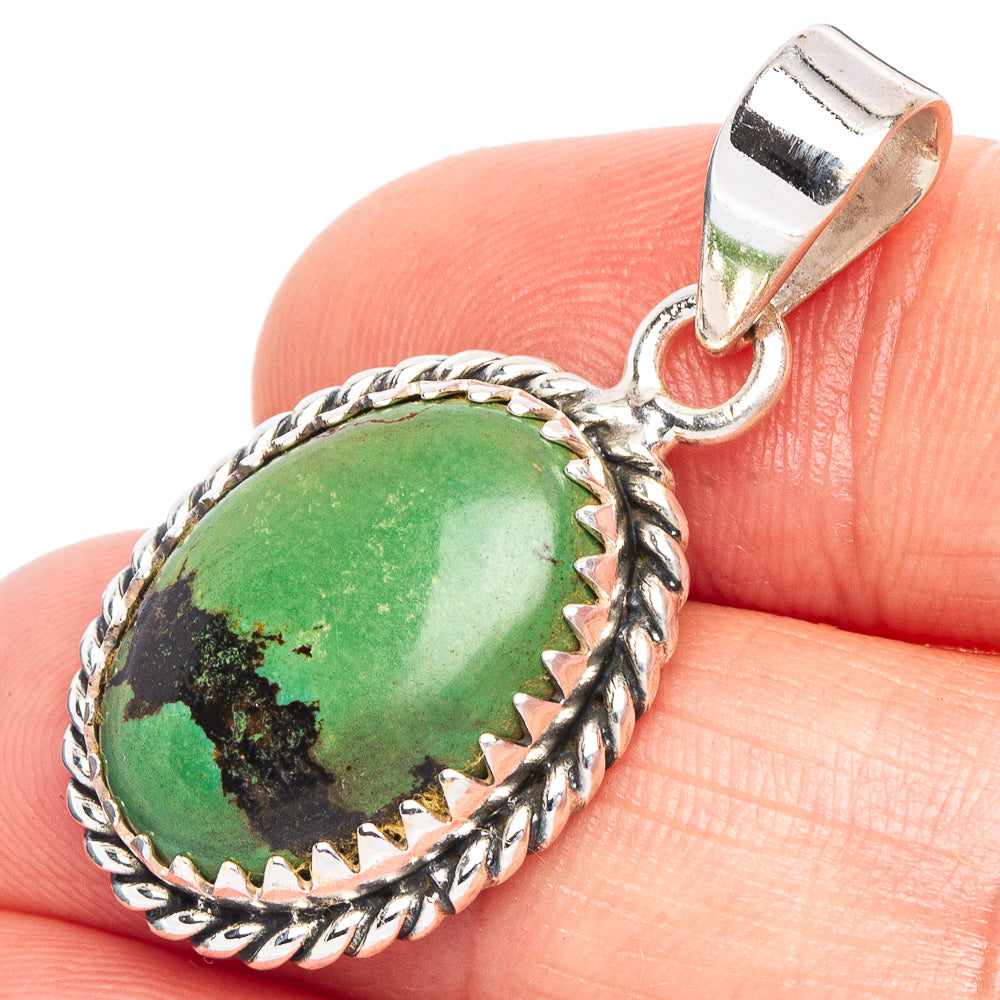 Arizona Turquoise Pendant 1 3/8" (925 Sterling Silver) P43931