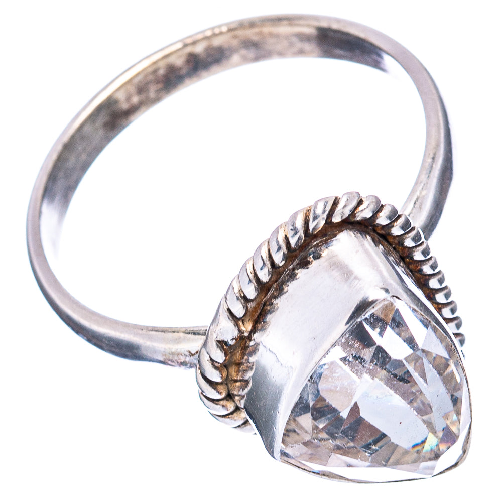 (Classic Series) White Quartz Ring Size 9 (.925 Sterling Silver)