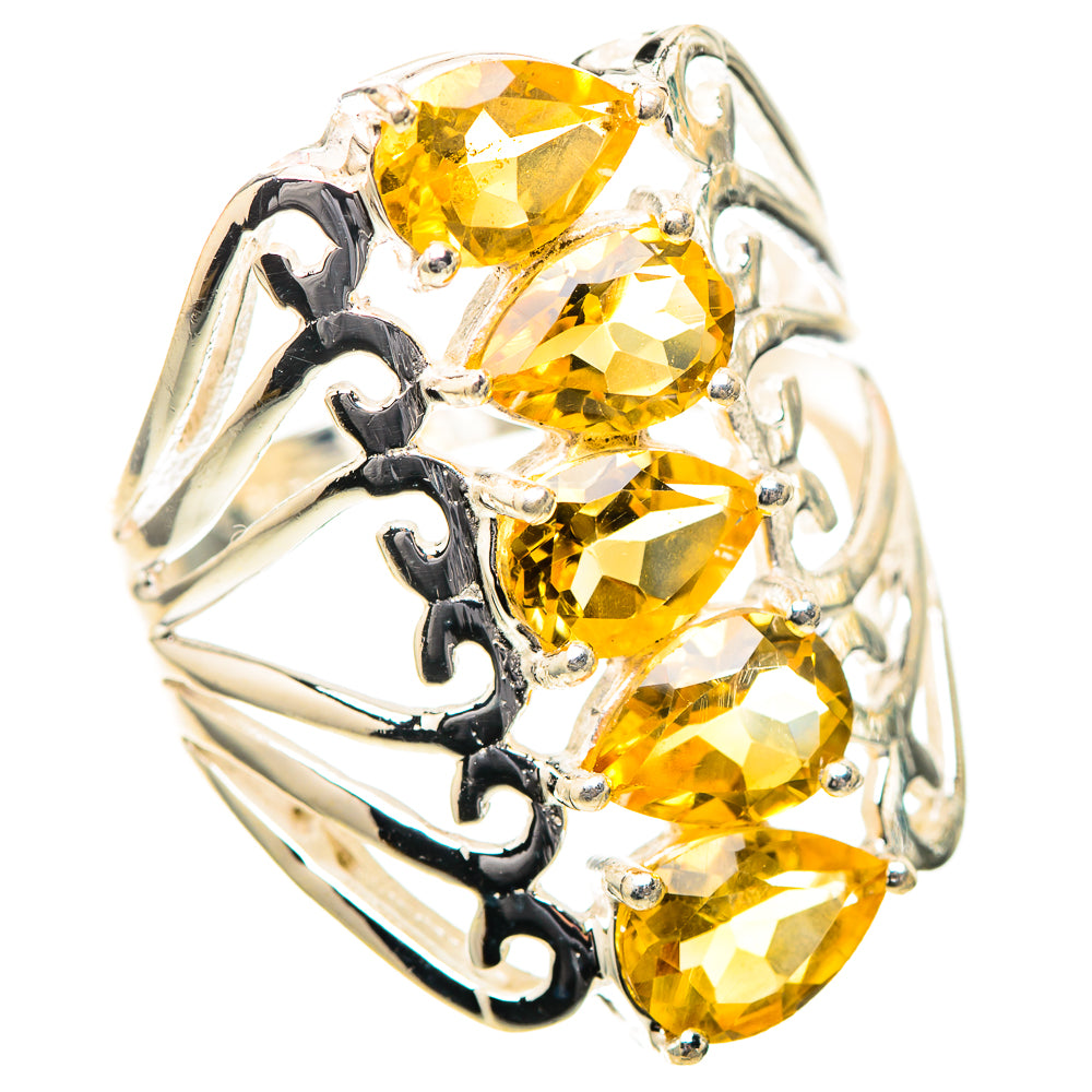 Faceted Citrine Ring Size 7.25 (925 Sterling Silver) RING139264
