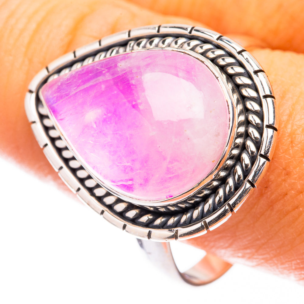 Pink Moonstone Ring Size 11 (925 Sterling Silver) R141587