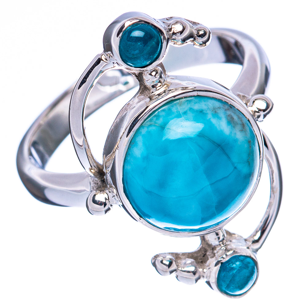 Premium Larimar, Apatite 925 Sterling Silver Ring Size 6 Ana Co R3439