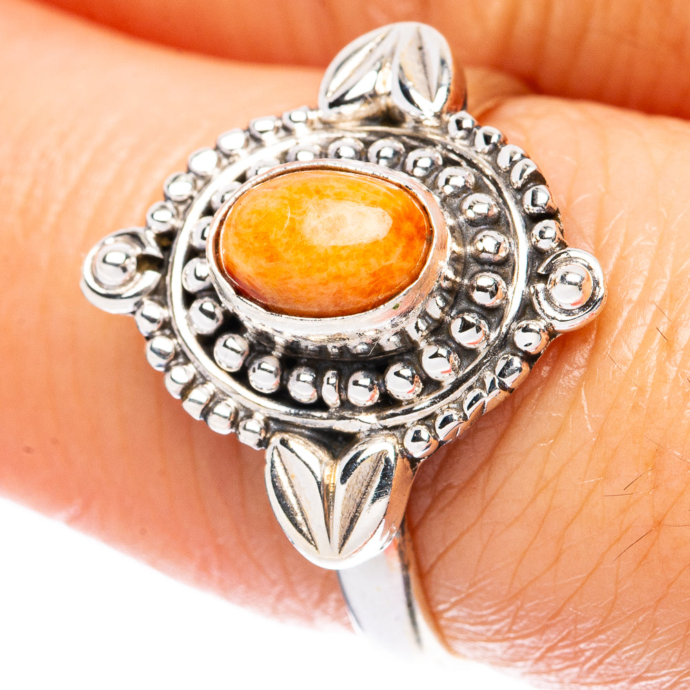 Value Sunstone Ring Size 7.5 (925 Sterling Silver) R3361