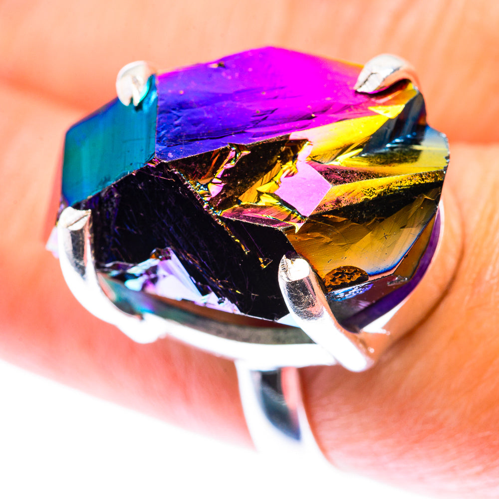 Titanium Sunshine Druzy Ring Size 6.75 (925 Sterling Silver) RING140135