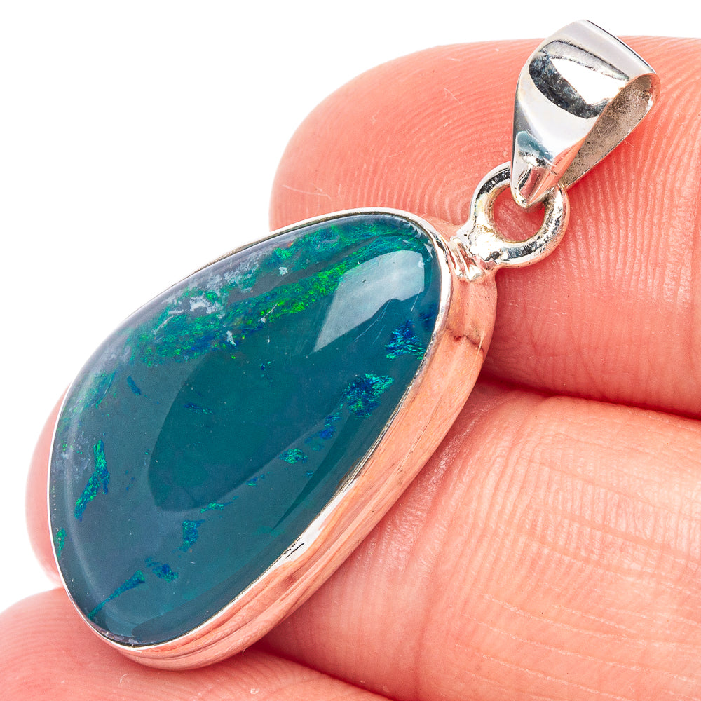 Rare Triple Opal Pendant 1 3/8" (925 Sterling Silver) P44828