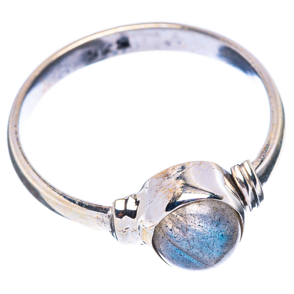 Labradorite Dainty Ring Size 6.75 (925 Sterling Silver) R5742