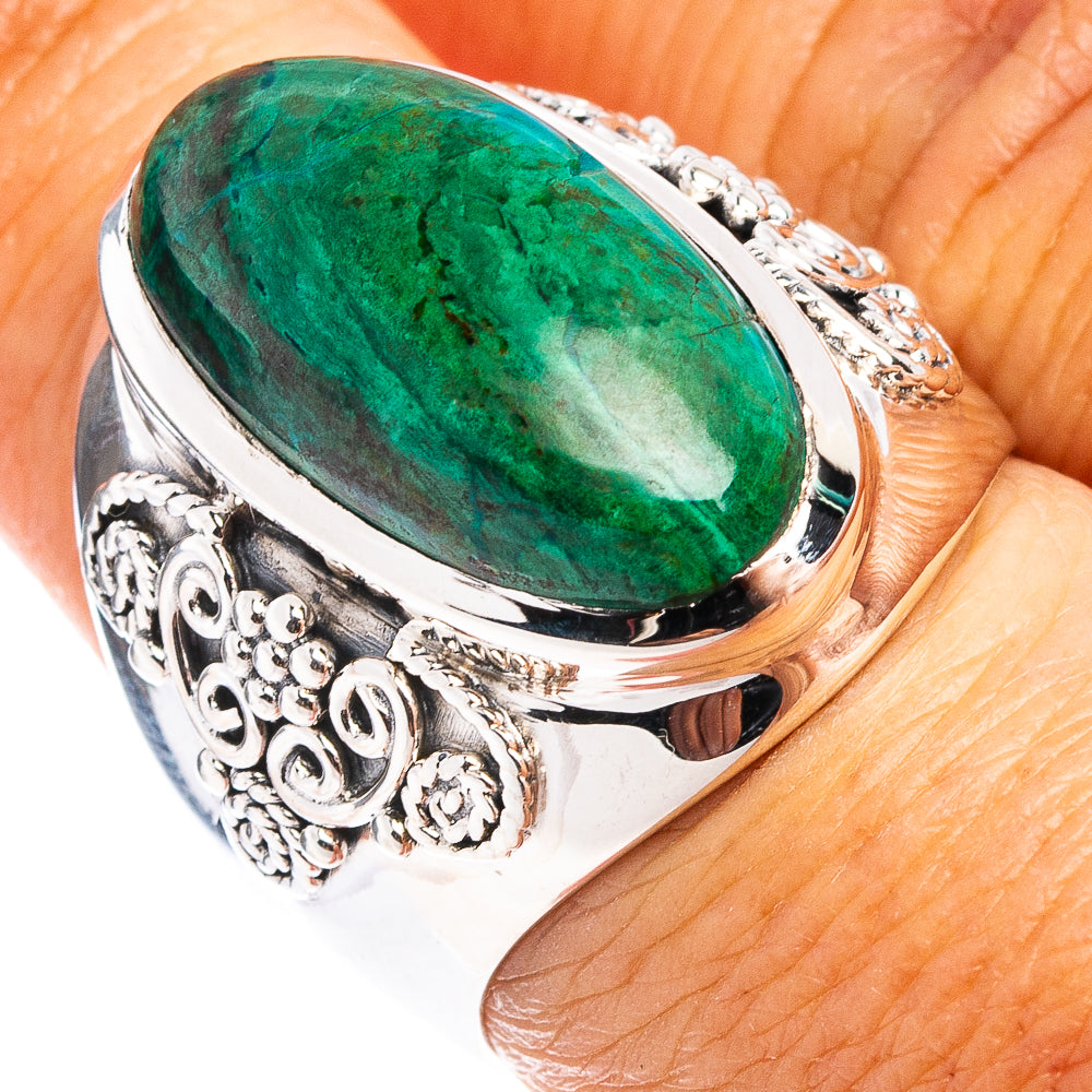Premium Chrysocolla Ring Size 7 (.925 Sterling Silver)