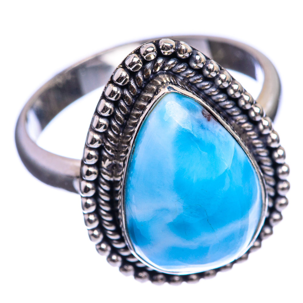 Larimar 925 Sterling Silver Ring Size 7.25