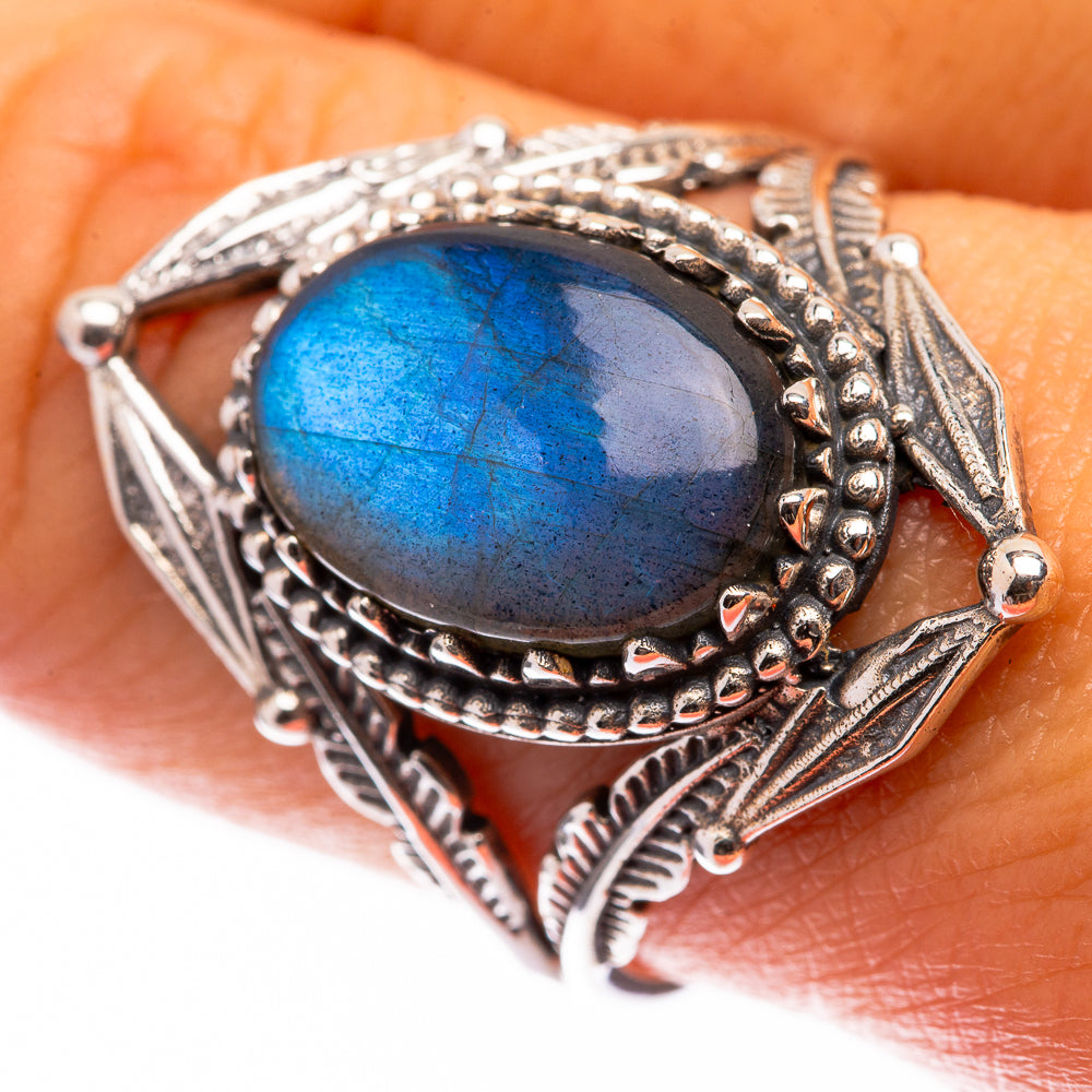 Labradorite Ring Size 9.25 (925 Sterling Silver) R141129