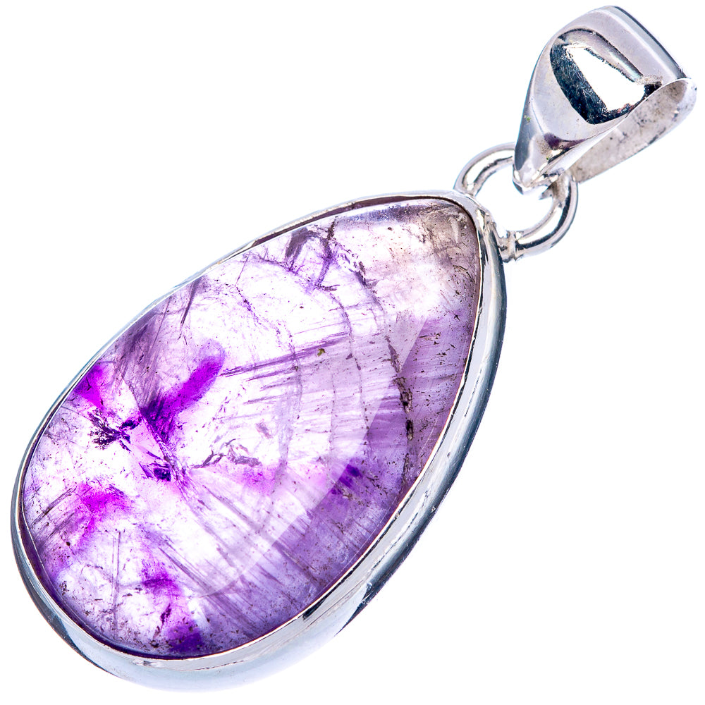 Amethyst Pendant 1 3/8" (925 Sterling Silver) P42505