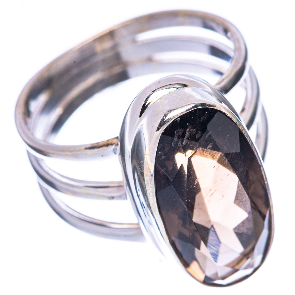 Smoky Quartz Ring Size 7.5 (925 Sterling Silver) R1698
