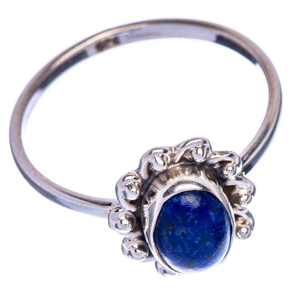 Lapis Lazuli Dainty Ring Size 8.5 (925 Sterling Silver) R1004